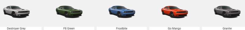 Dodge Challenger Scat Pack Colours